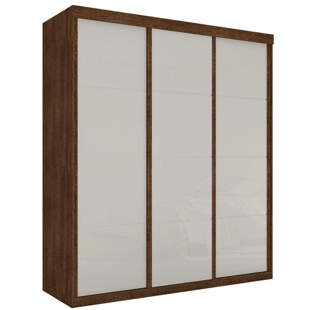 Roupeiro Casal Três Portas Correr Veneza Malbec Off White