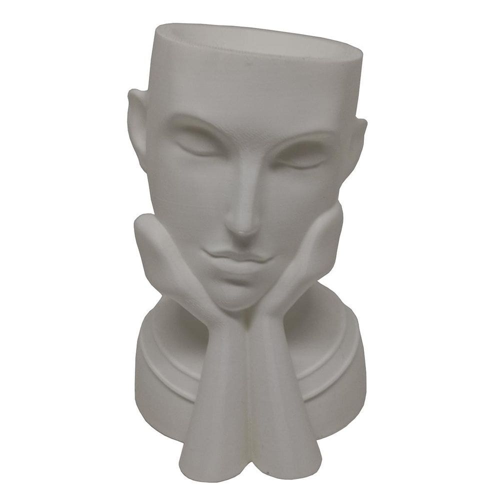 Rosto Enfeite Decoração Impressão 3D Porta Objeto Vaso 14 Cm