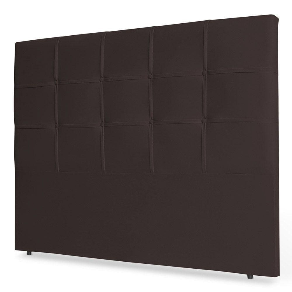 Cabeceira Estofada Box Queen Size 160cm Marrom Cacau