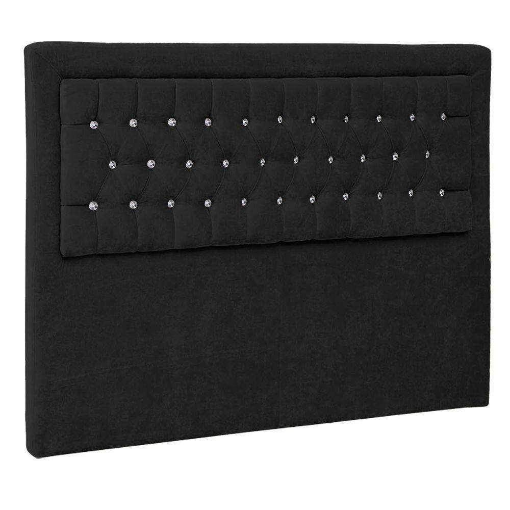 Cabeceira Queen Iasi P04 160 Cm Suede Preto