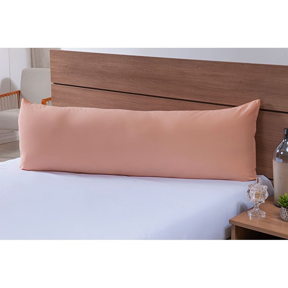 Fronha Para Travesseiro de Corpo 1,40mx45cm 100% Algodão 200 Fios Salmon