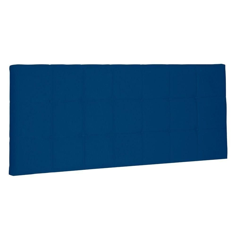 Cabeceira Estofada Box Casal Queen 160cm Azul Marinho