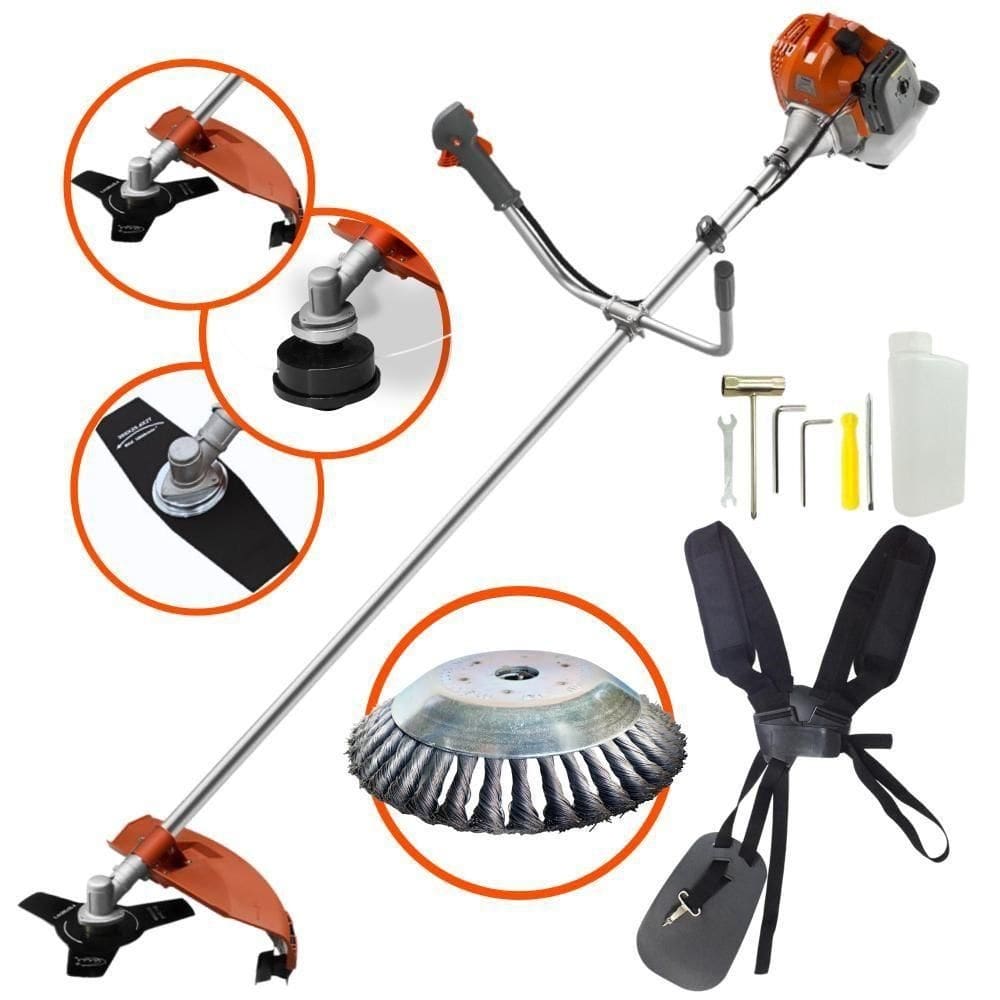 Roçadeira Rl520 52cc 9000rpm 2hp + Lâmina 2p E Escova De Aço