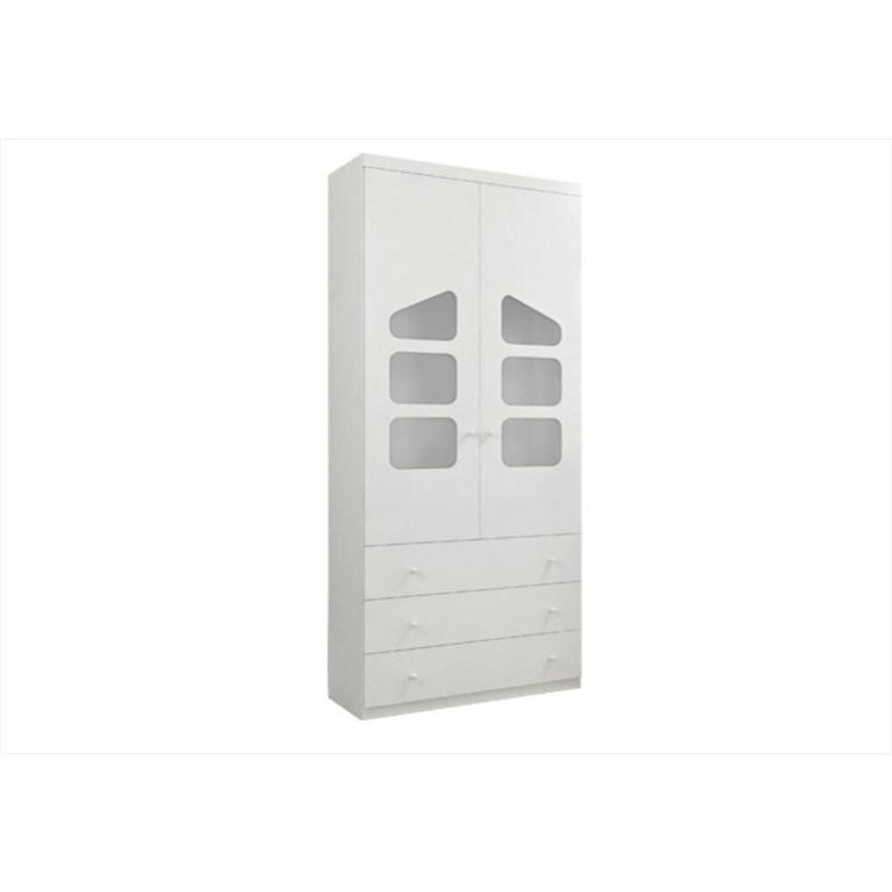 Guarda Roupa Infantil Eloísa 02 Portas E 03 Gavetas - Phoenix Baby Branco