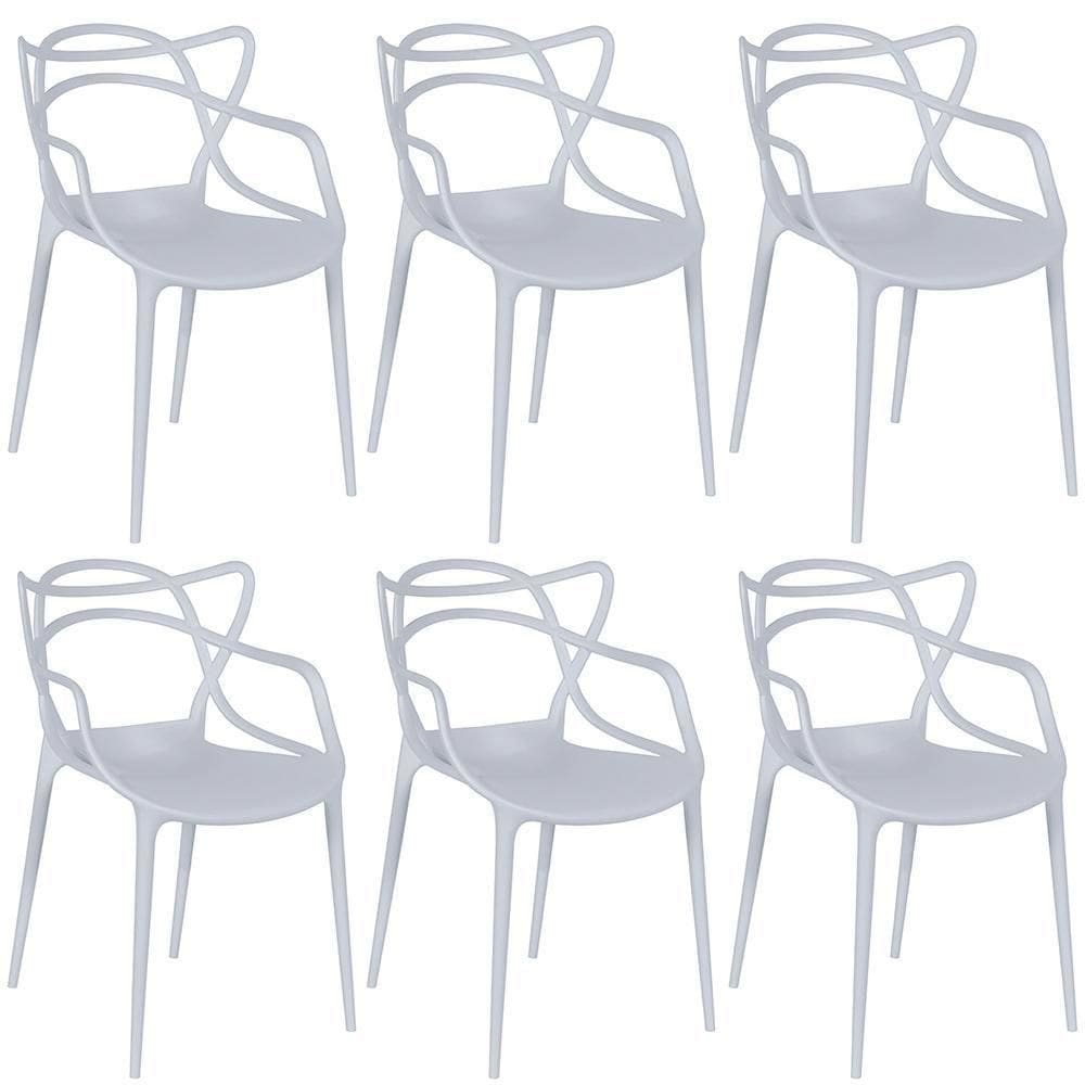 Kit 6 Cadeiras Allegra - Cinza