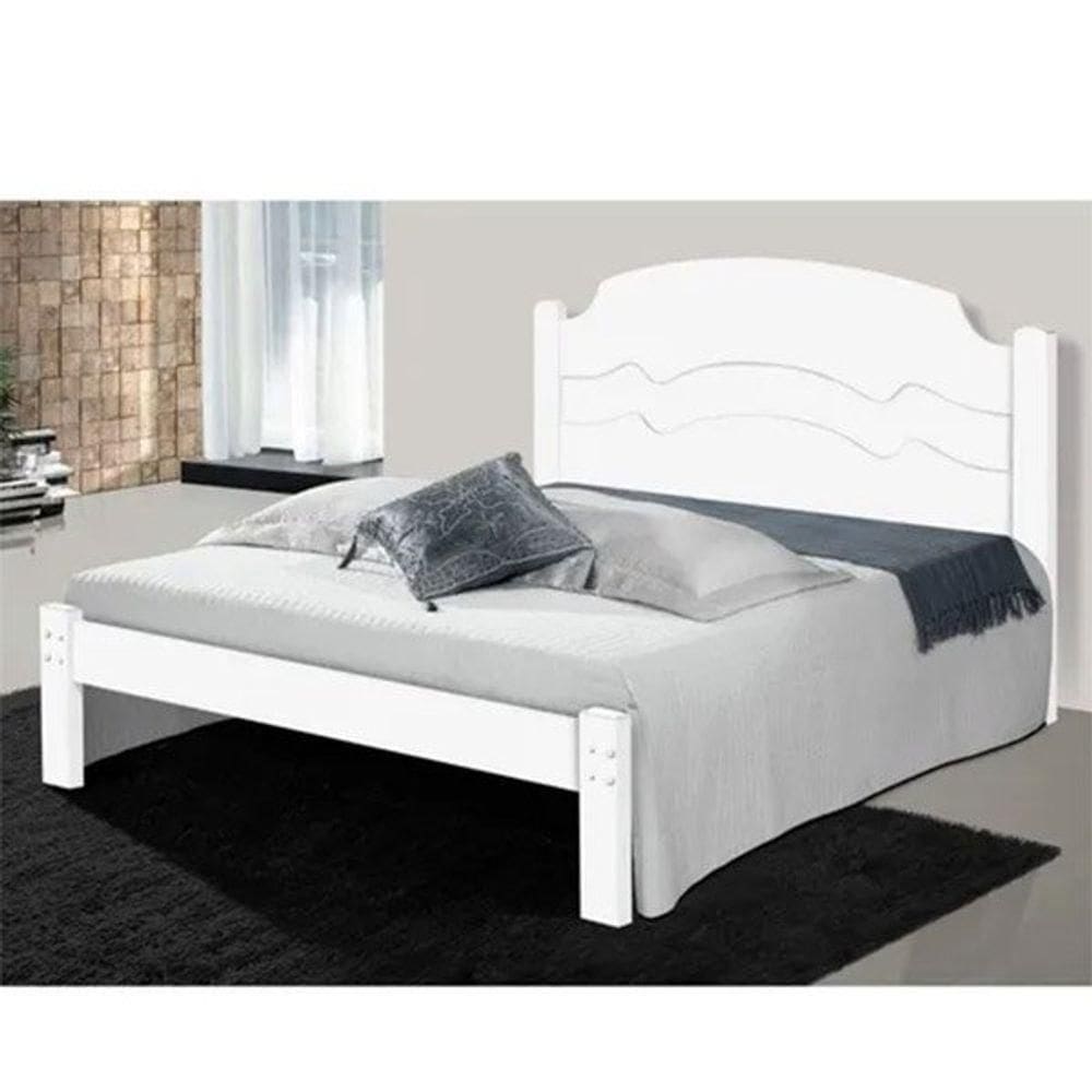 Cama Iris Casal 1,38Cm Branco- Cambel