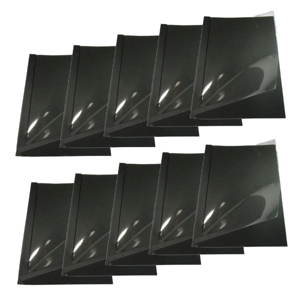Kit 30 Capas Encadernação Térmica Até 300 Folhas A4 Preta