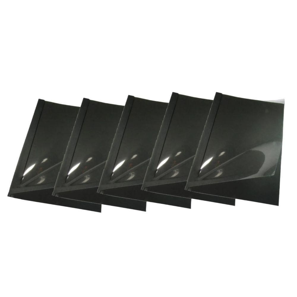 Kit 5 Capas Encadernação Térmica Até 250 Folhas A4 Preta