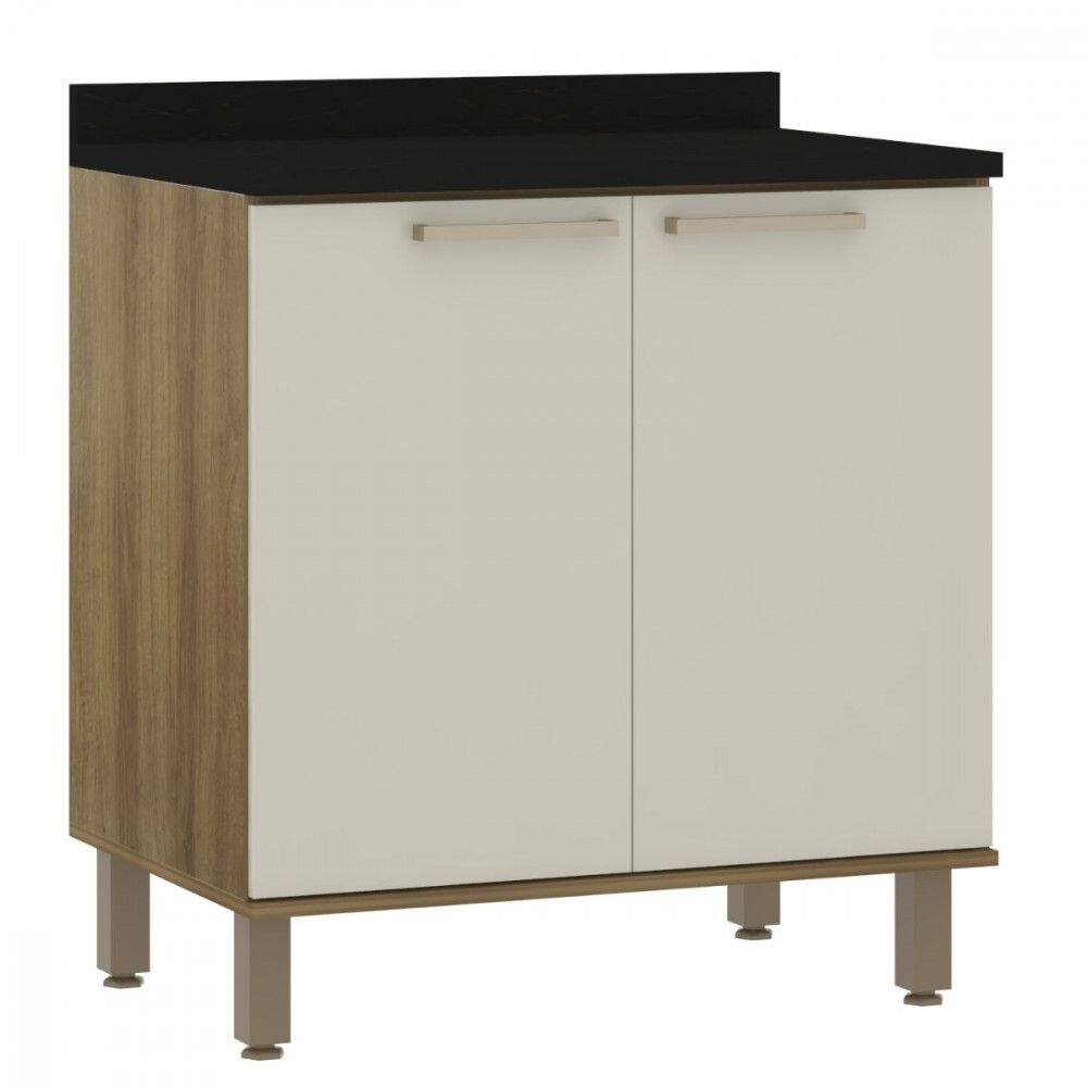 Balcão 2 Portas Com Tampo 80cm Luciane Isis