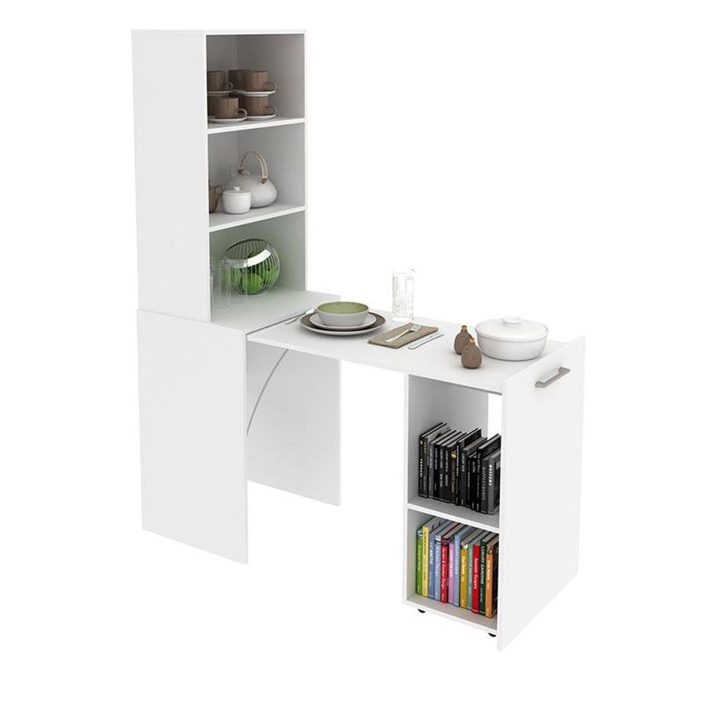 Mesa Dobrável Alta ME4171 Branco - Tecnomobili