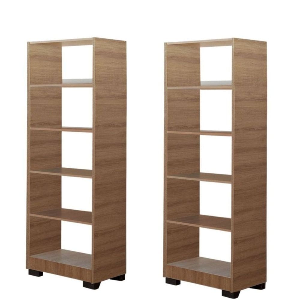Kit 2 Estante Para Livros Onix 4 Prateleira