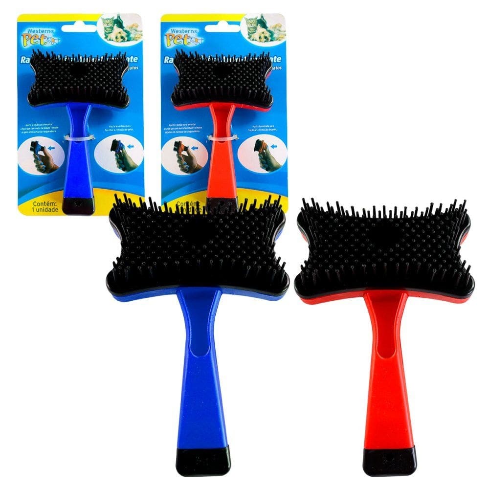Rasqueadeira Auto-Limpante para Pets Animasi Cachorro Cães e Gatos