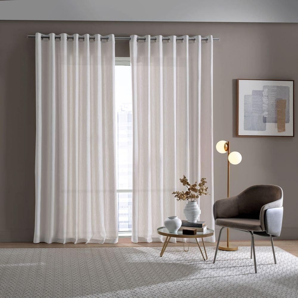 Cortina Rustica Lugo 4,20X2,30M Natural - Bella Janela