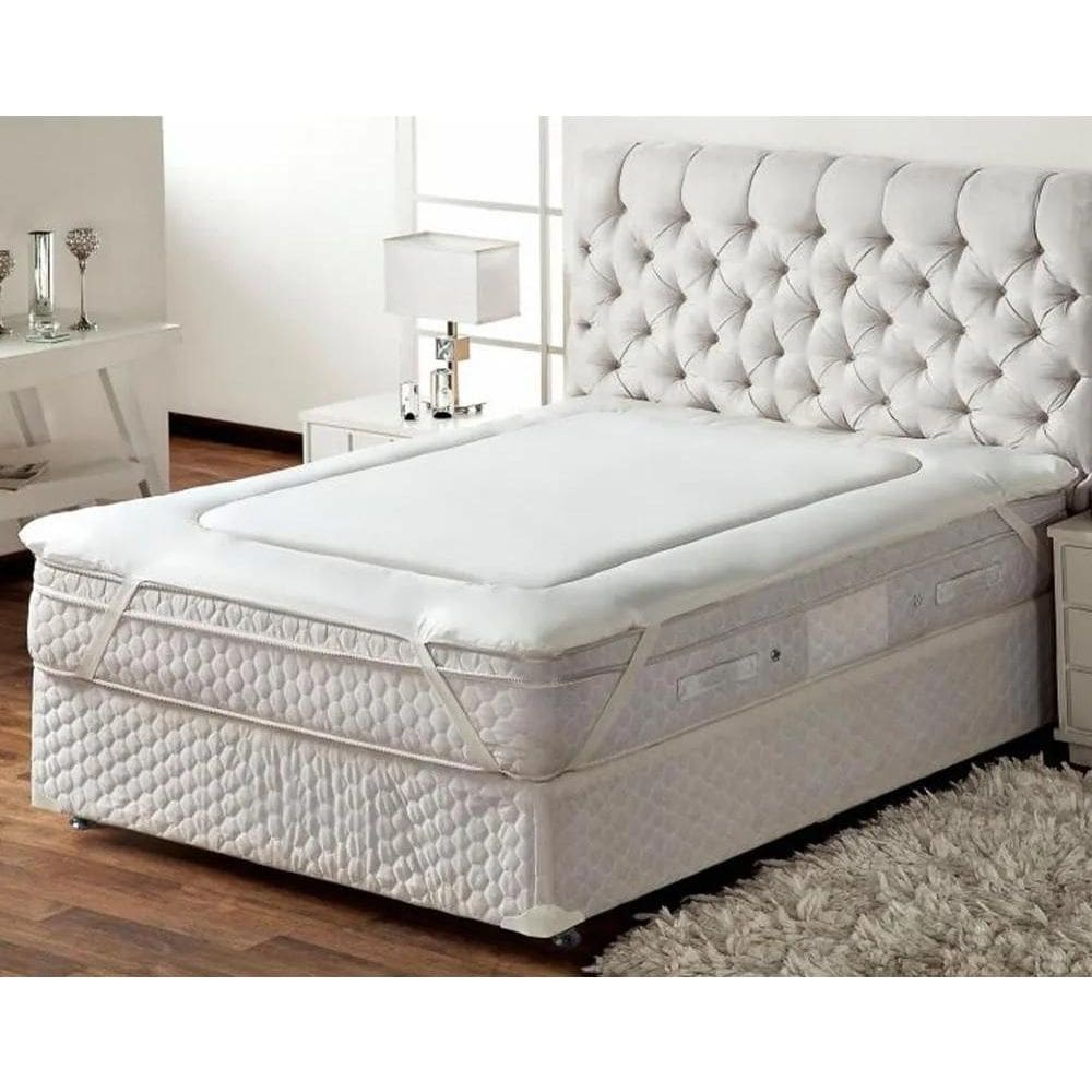 Protetor Colchão Queen Pillow Top Toque Aveludado 160X200Cm