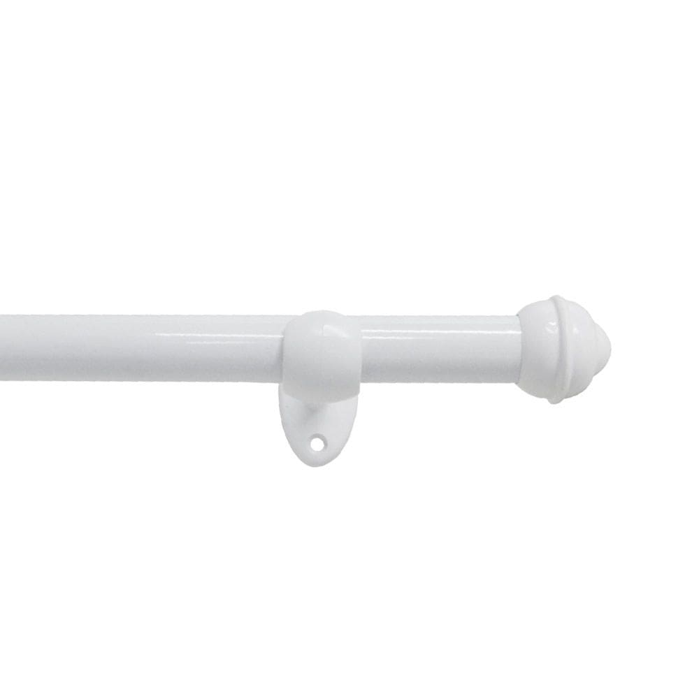 Kit Varão Bella Arte Pratiko Basic com Suporte de Madeira 1,50mx19mm Branco