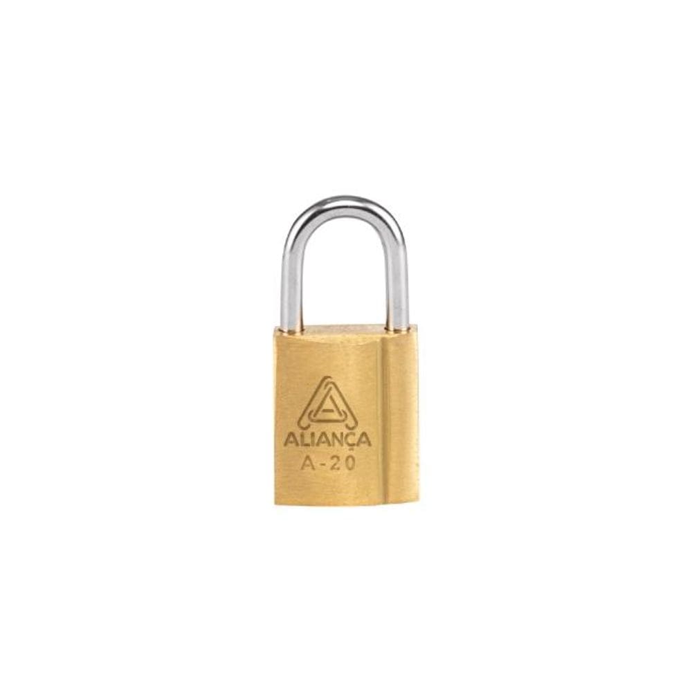 cadeado de latão com chaves 20mm alianca