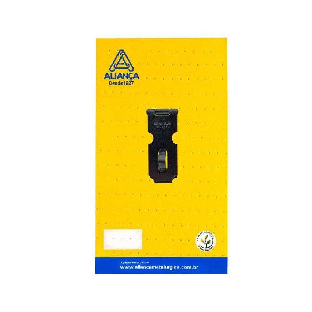 cartela porta cadeado 63mm preto fosco cartela alianca
