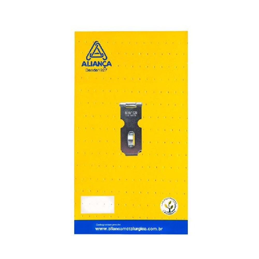 cartela porta cadeado 51mm zincado cartela alianca