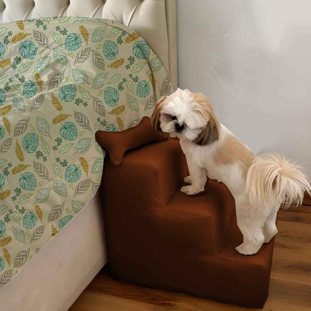 Escada Pet Para Cães e Gatos Teddy 3 Degraus Terracota