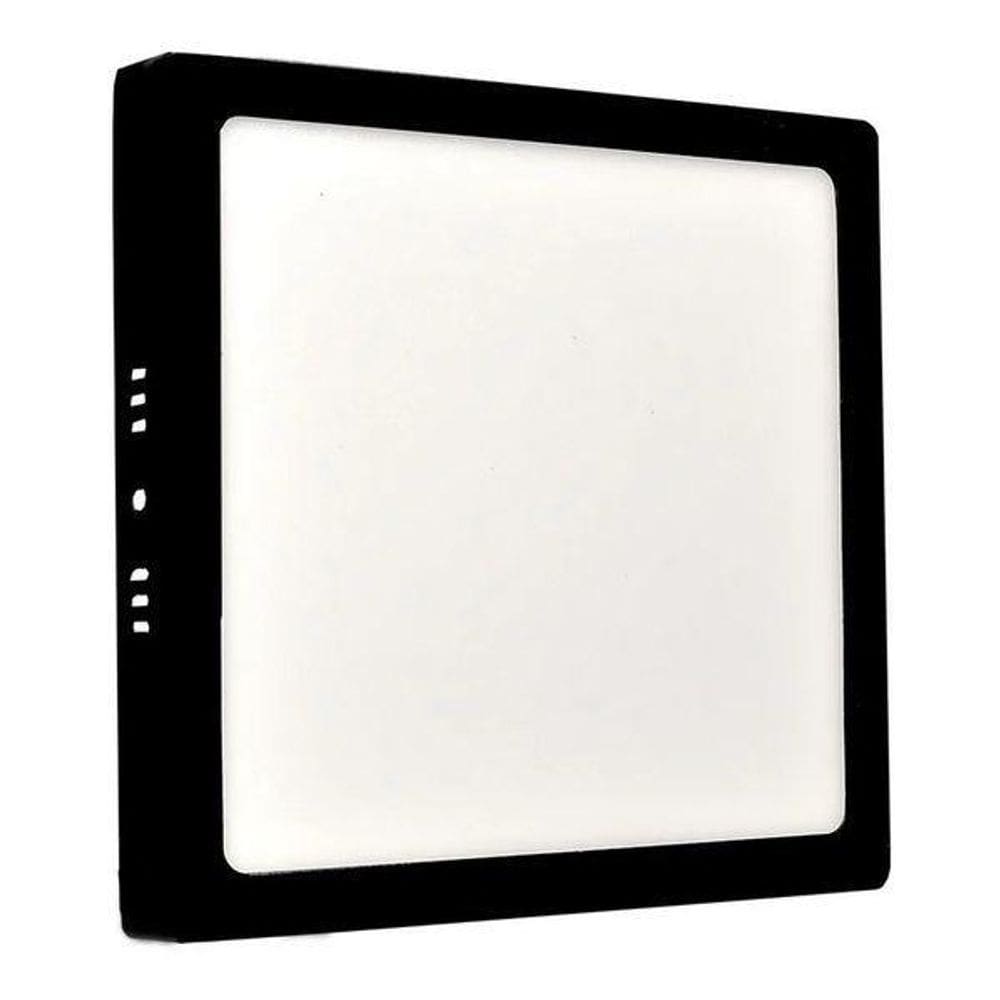 Painel Plafon Led 24W Quadrado Luz 6500K - Borda Preta
