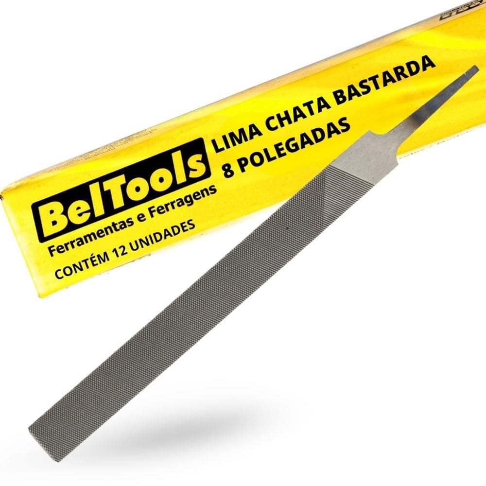 Kit C/ 12 Lima Chata Bastarda 8 Pol Beltools