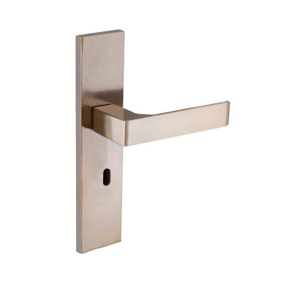 fechadura interna quadratta reta espelho 55mm latonado alianca