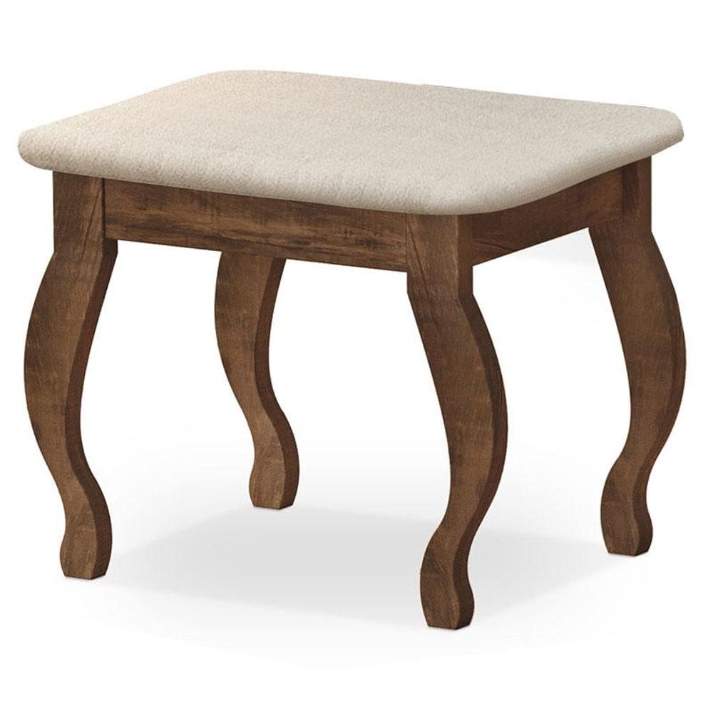 Banqueta com Almofada para Penteadeira Malbec - Luapa