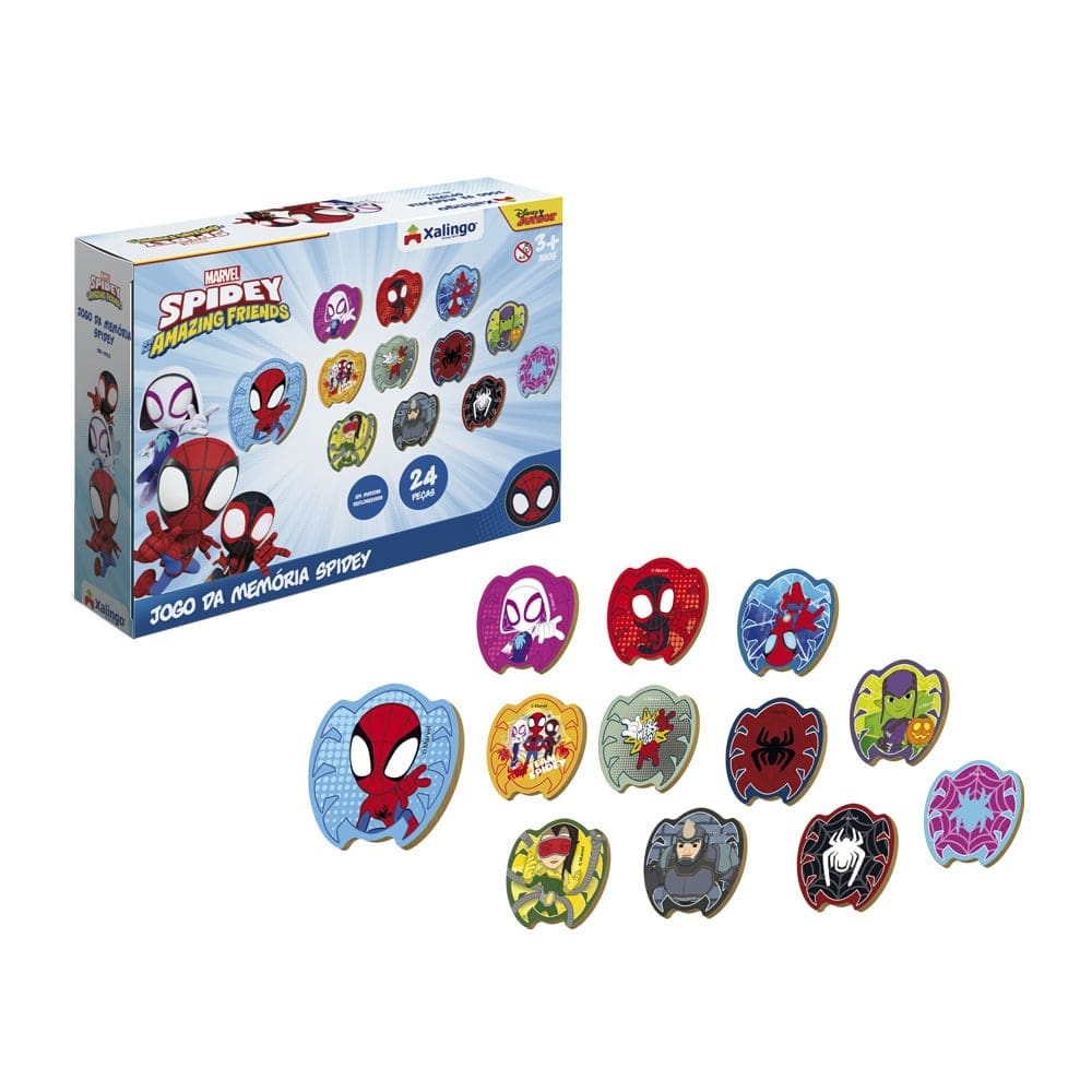 Jogo da Memória Spidey Marvel 24 peças Xalingo