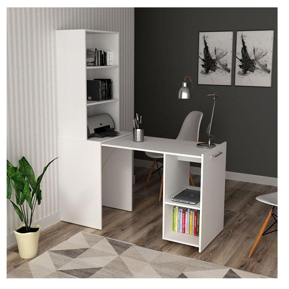 Mesa Dobrável Alta Ambiente ME4171 Branco - Tecnomobili