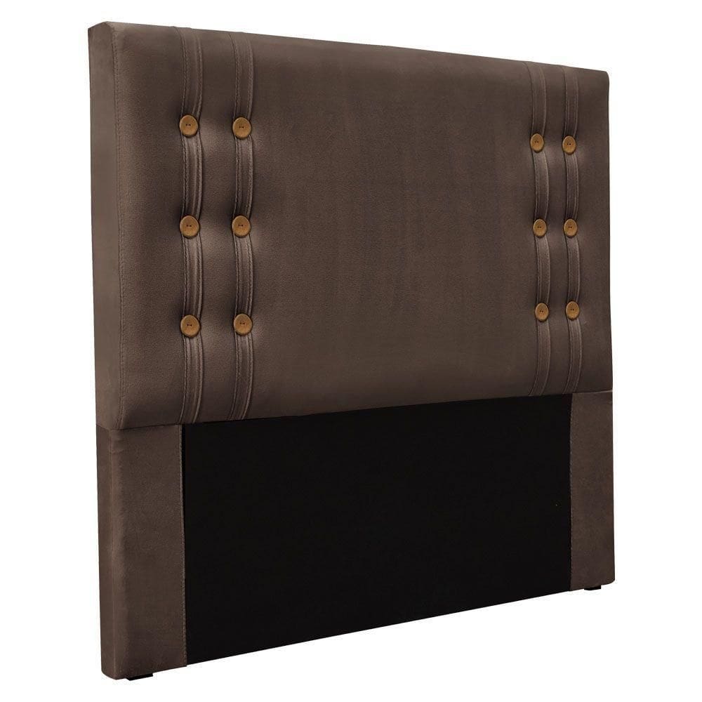 Cabeceira Solteiro 0,90m Genova Veludo Pallazio Marrom