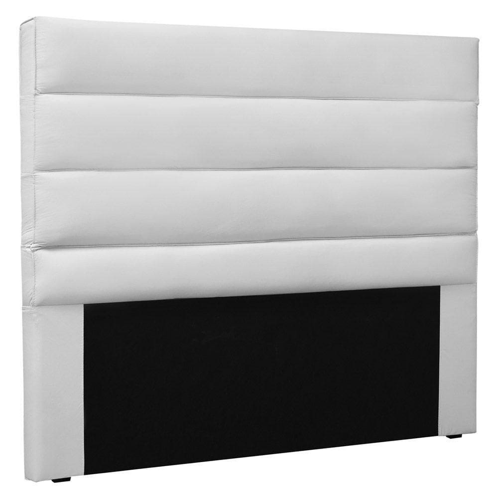 Cabeceira Estofada Cama Box Casal King Size 195cm Branco