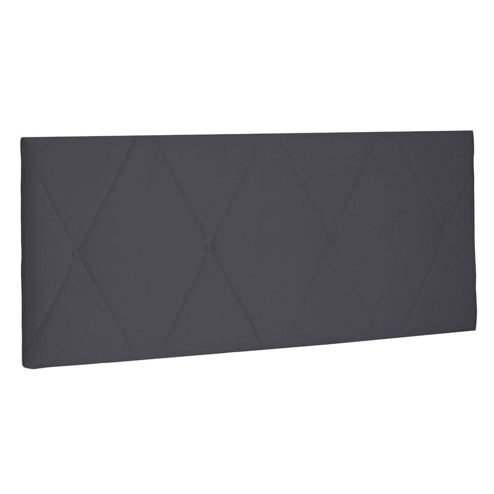 Cabeceira Painel Estofada Box Casal King 195cm Suede Cinza