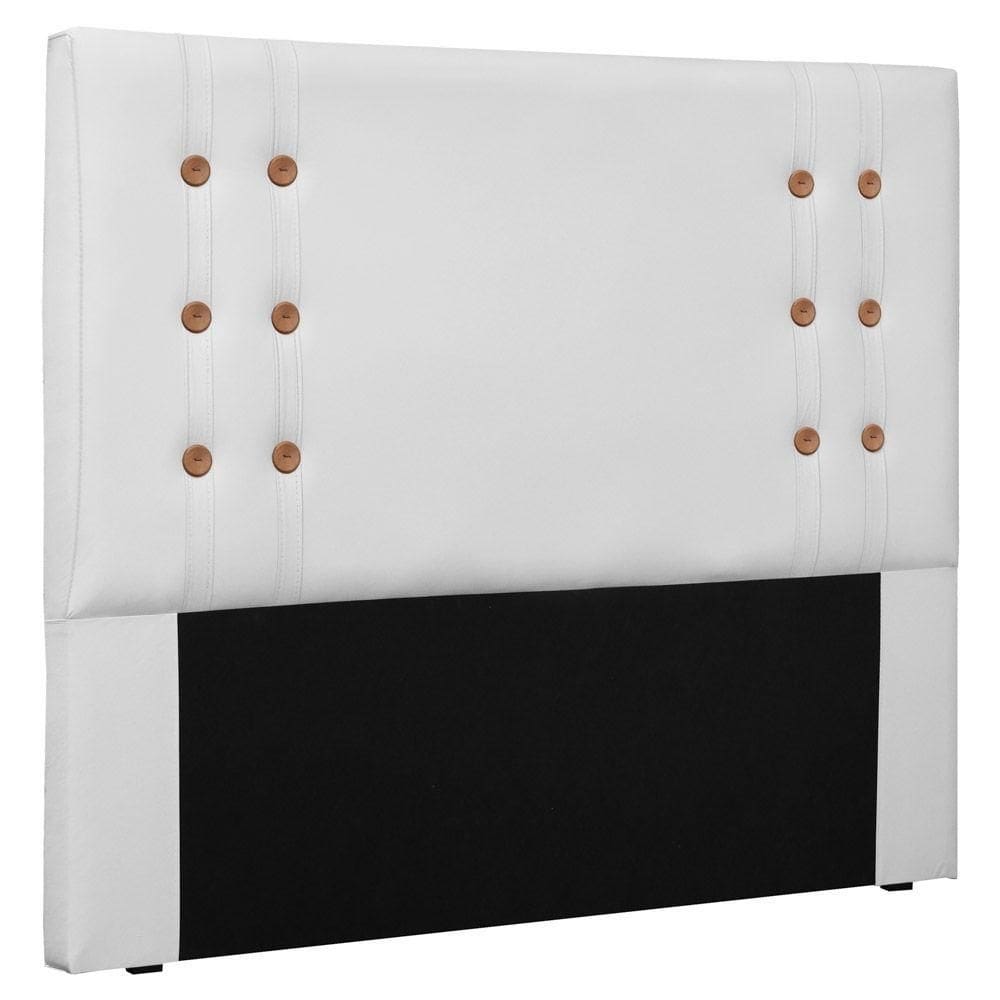 Cabeceira Estofada Box Casal King Size 195cm Branco