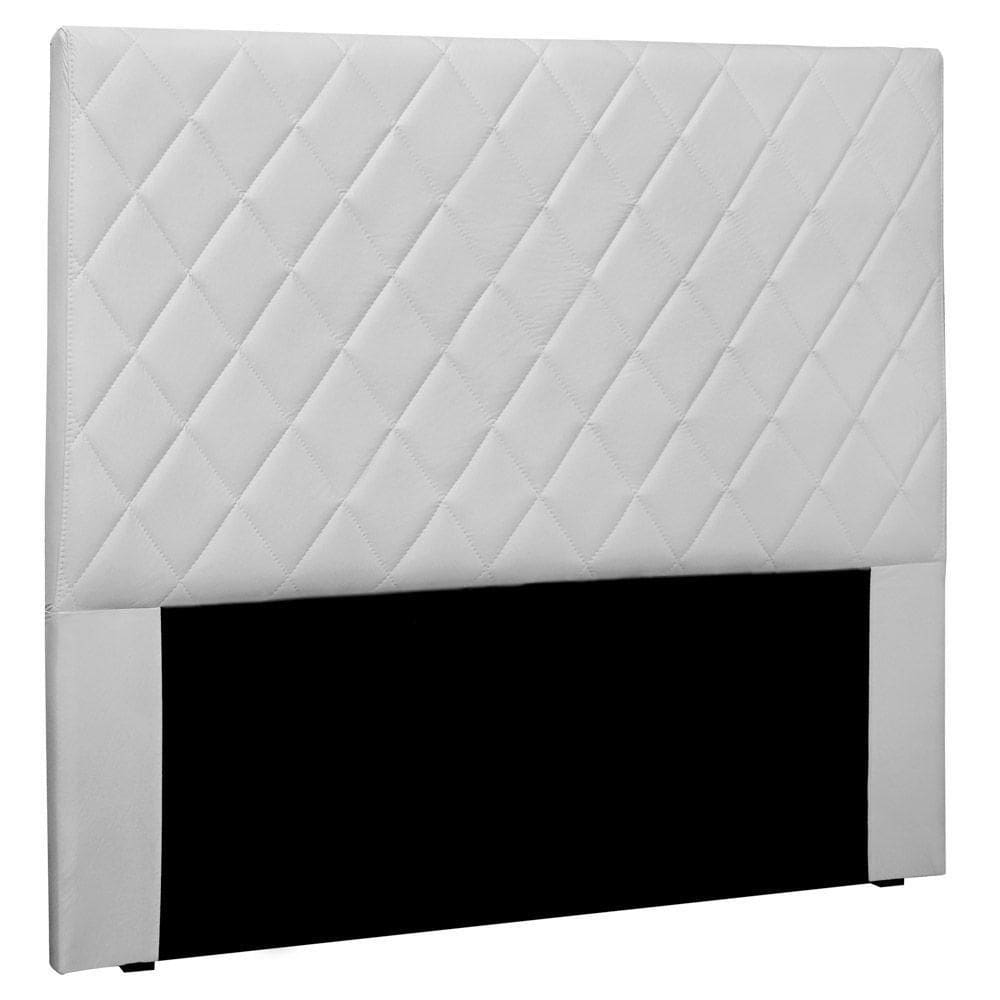 Cabeceira Estofada Cama Box Casal Esmeralda 140cm Branco