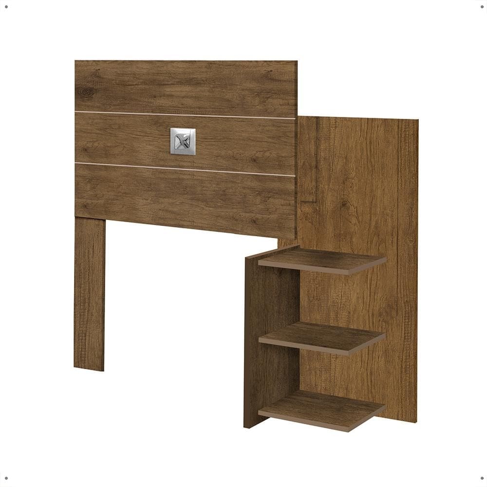 Cabeceira Cama Box Solteiro Acapulco 0,90 Mesinha Lateral Prateleiras Organizadoras Porta Objetos Decoração Quarto - Lojas RPM