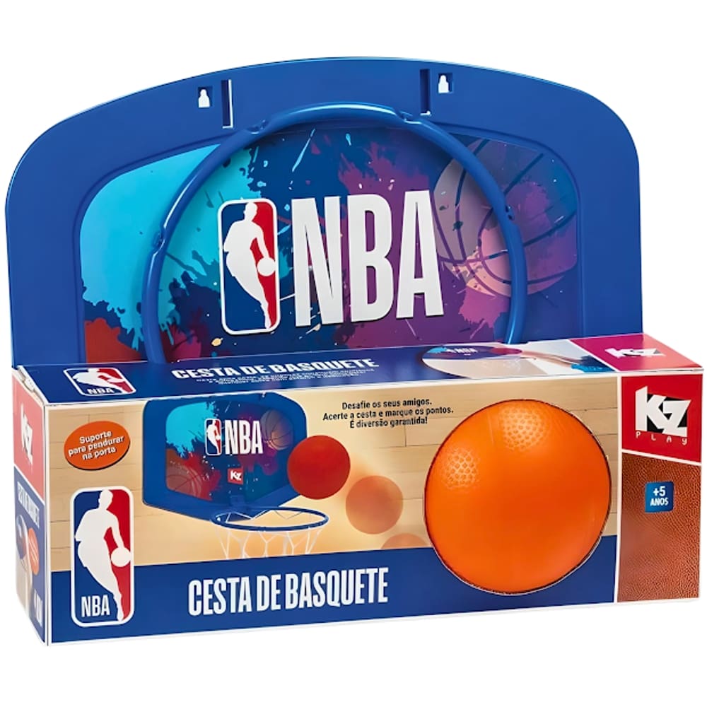Cesta De Basquete NBA Infantil Para Pendurar Elka