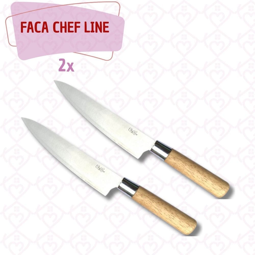 Faca Chefline Sushi Japa Ultracorte 33cm Aço Inox 2 Unidade