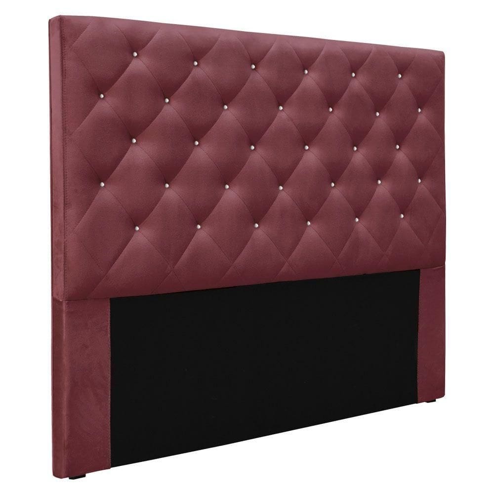 Cabeceira Queen 1,60m Tânia Veludo Vinho