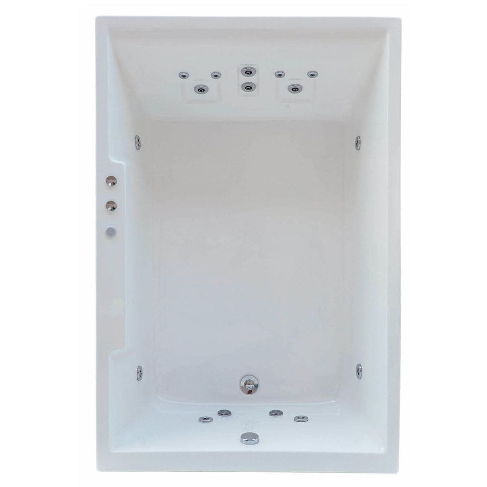 Banheira Hidromassagem Astra Cayman Double Super Luxo 180cmx120cmx52cm - 04 Jatos Branco Acrílico P3