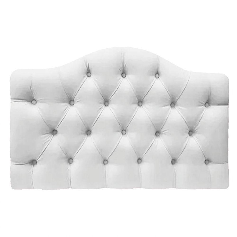 Cabeceira Suspensa Imperatriz 140 Cm Casal Suede Branco