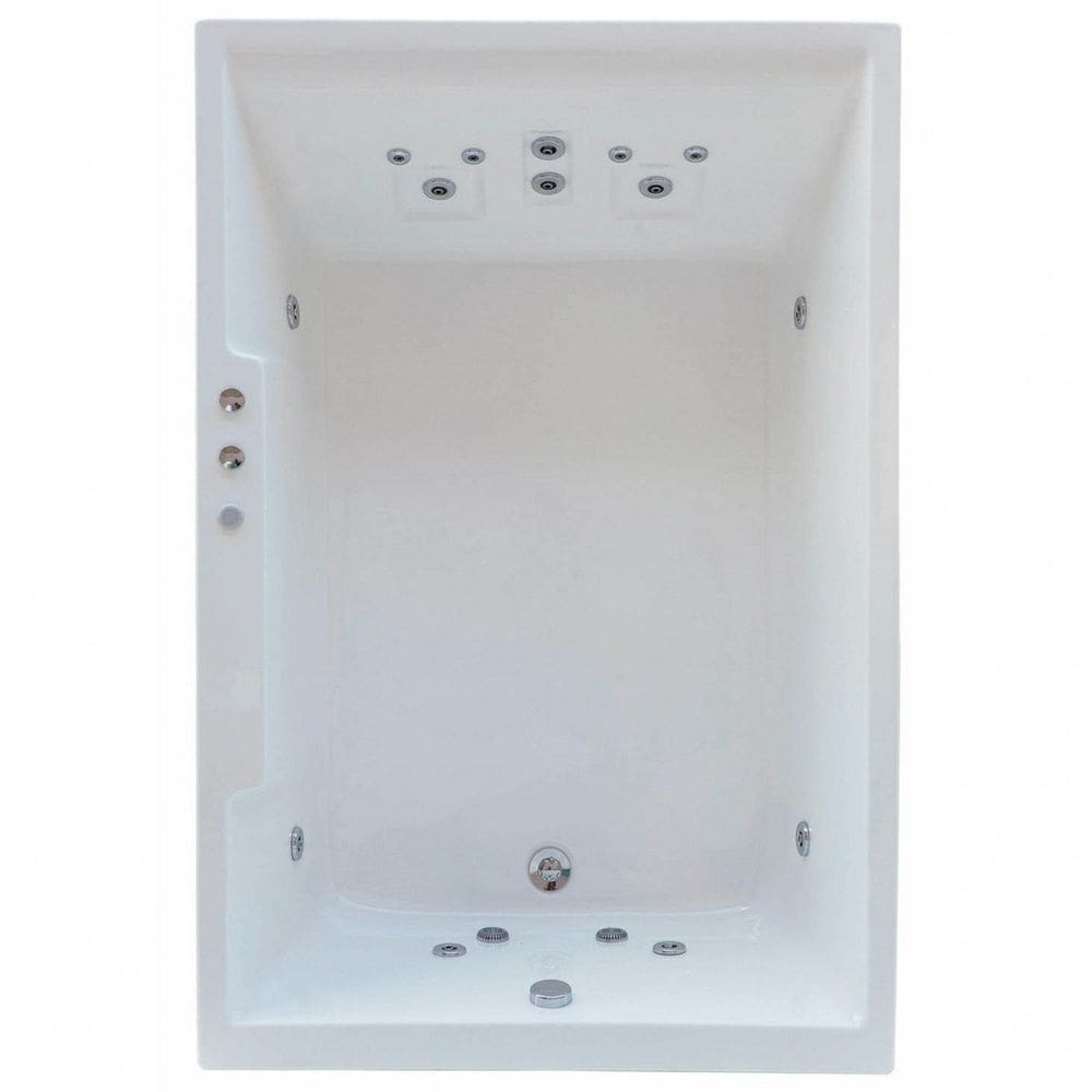 Banheira Hidromassagem Astra Cayman Double Luxo 180cmx120cmx52cm - 04 Jatos Branco Acrílico P6 Sem A