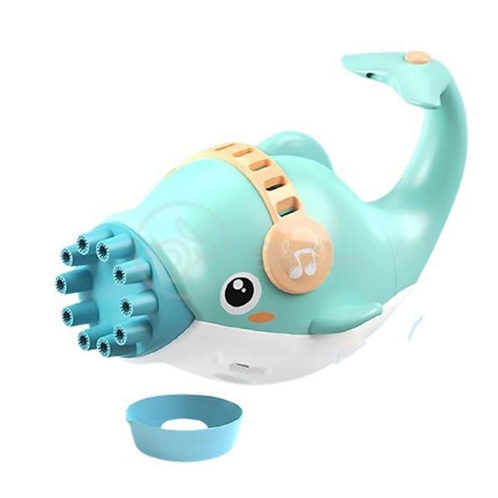 Kit 1 Golfinho Bolha Sabão Criança Infantil+ 3 Pilha Azul 4