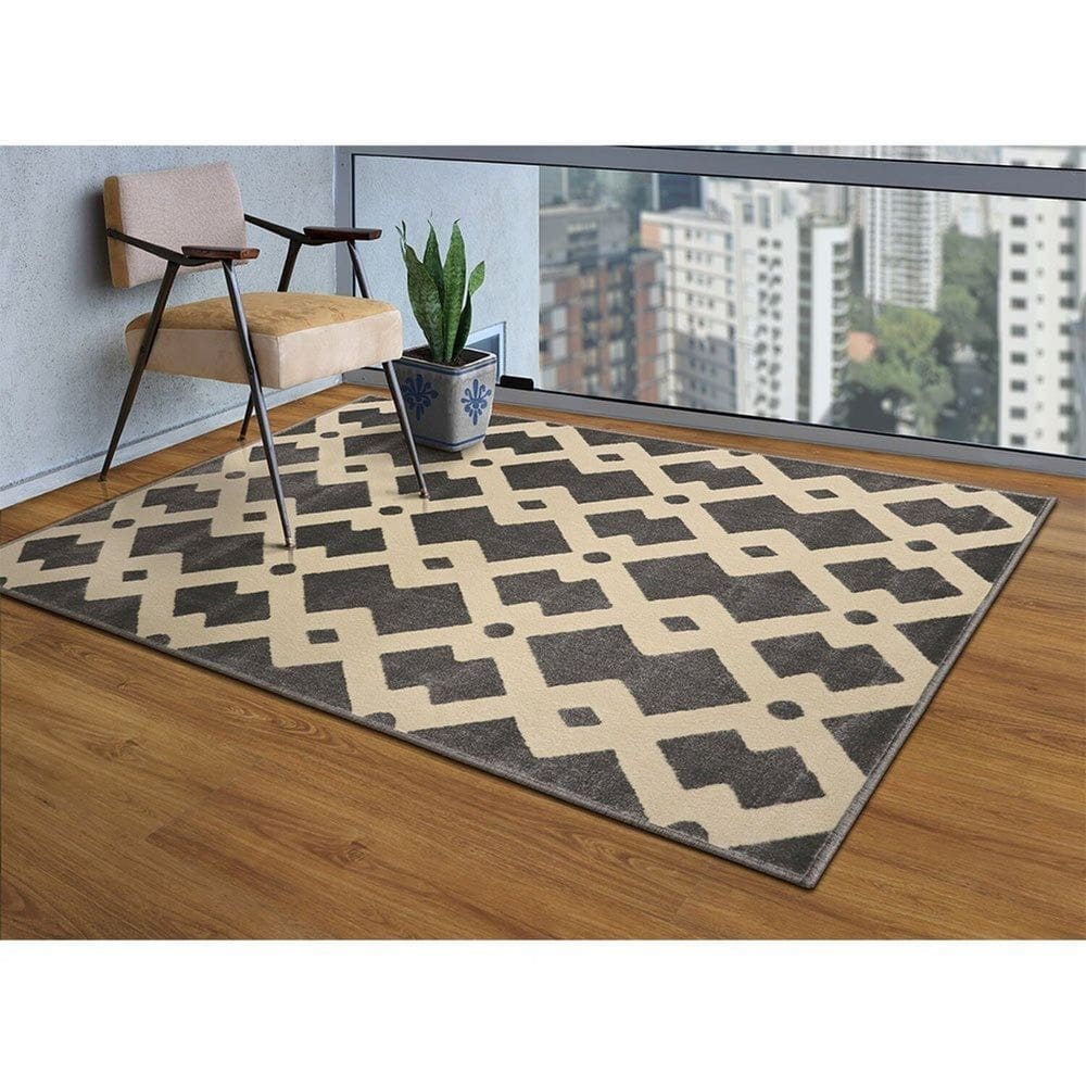 Tapete 150x200cm Lyre Supreme Tapetes São Carlos Key Carbon