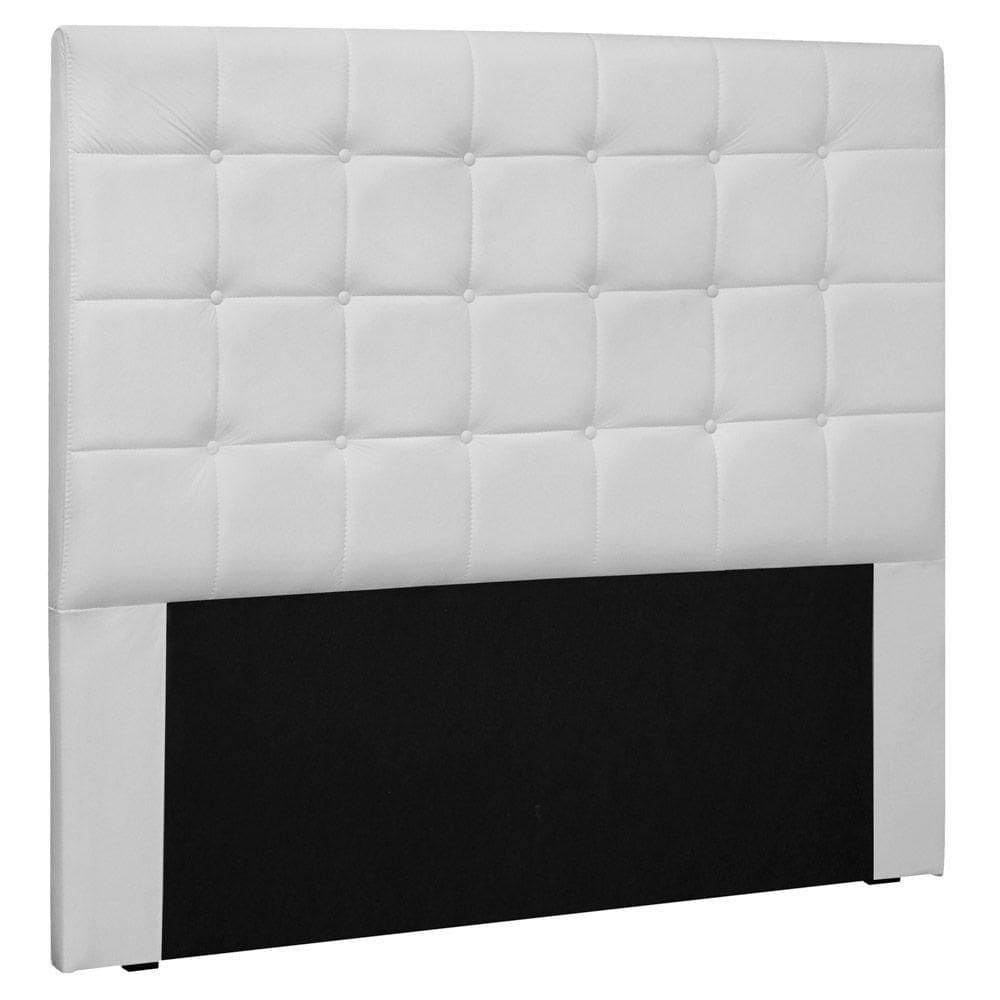 Cabeceira Estofada Cama Box Casal 140cm Corano Branco