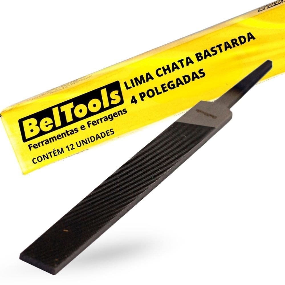 Kit C/ 12 Lima Chata Bastarda 4 Pol Beltools