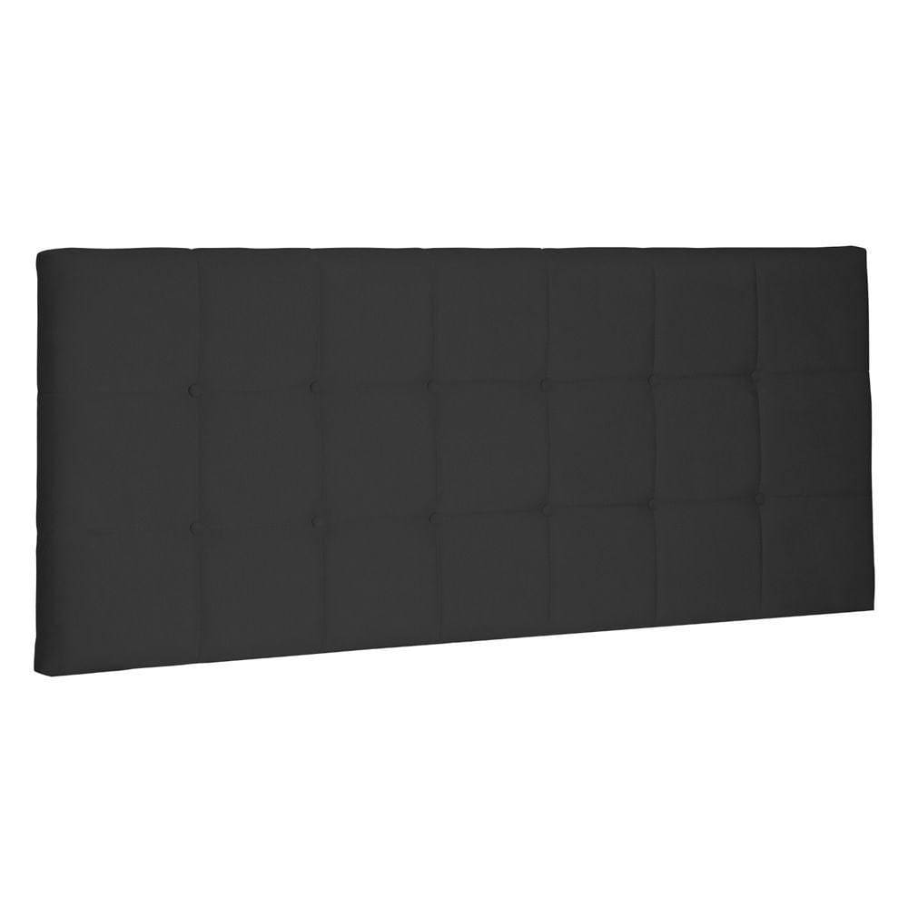Cabeceira Painel Estofada Box Casal Queen 160cm Suede Preto