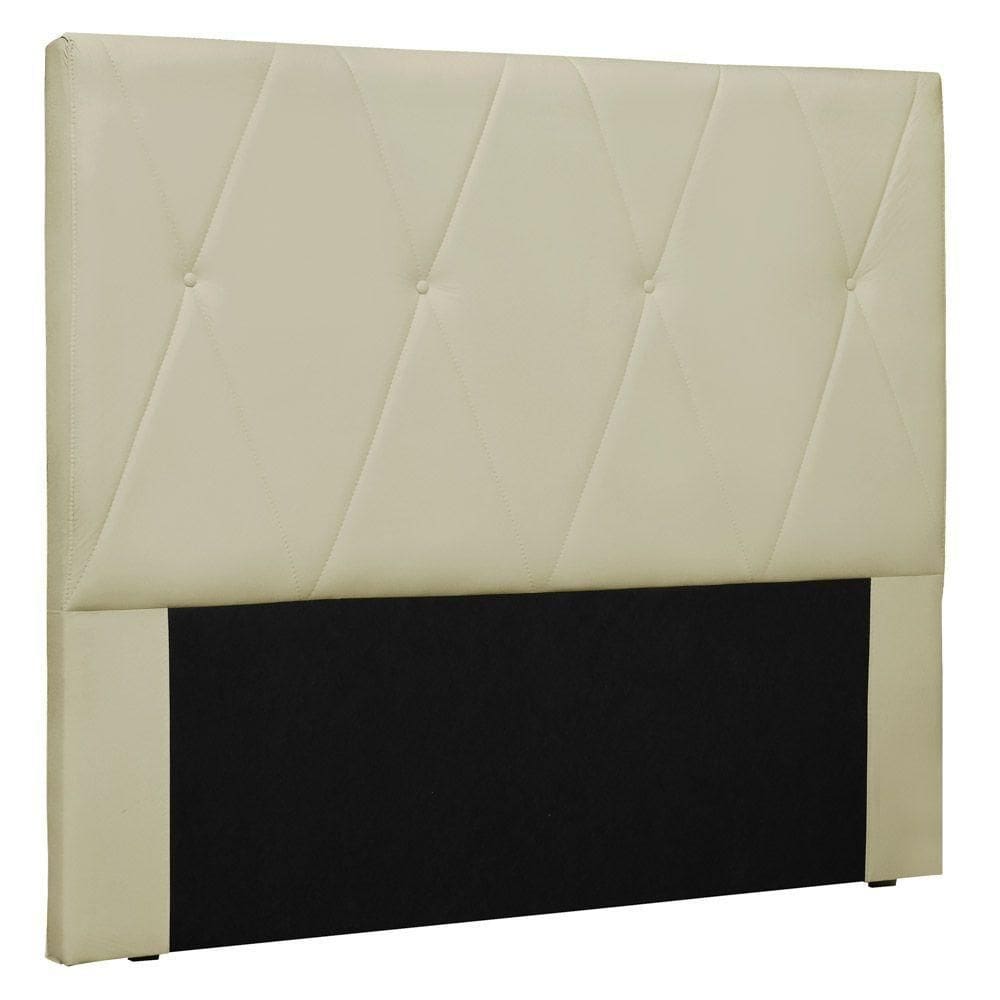 Cabeceira Estofada Cama Box Casal King Size 195cm Bege