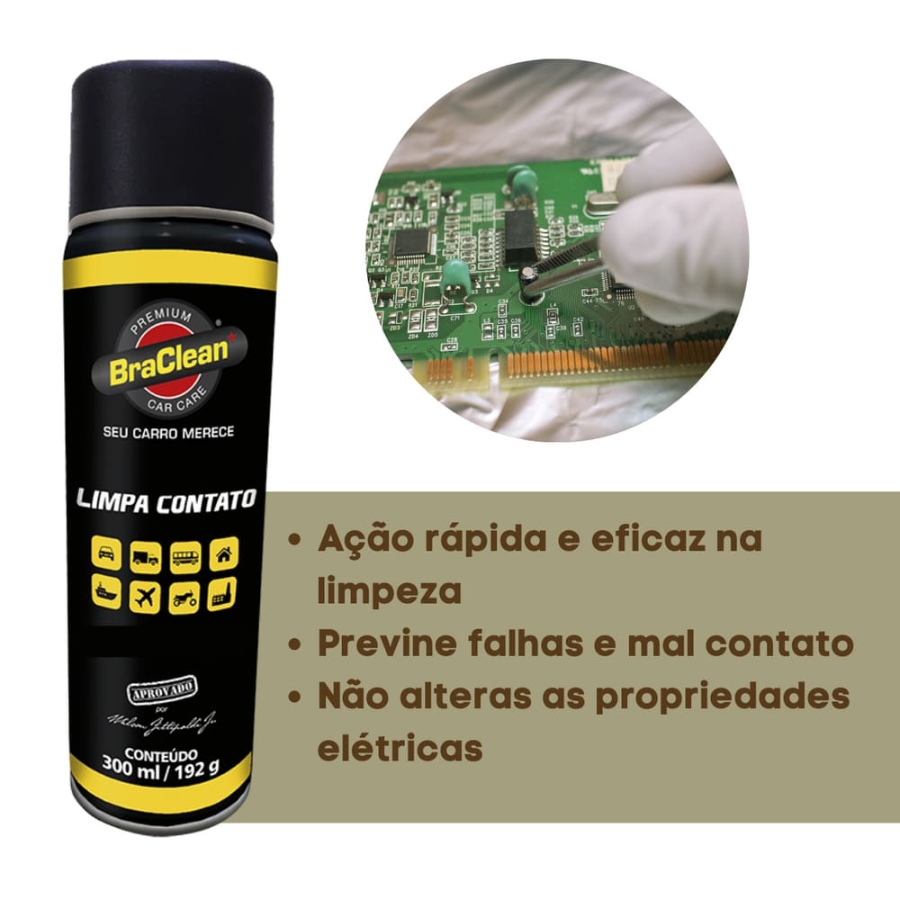 Limpa Contato Poeiras Umidade Contaminantes Braclean Top