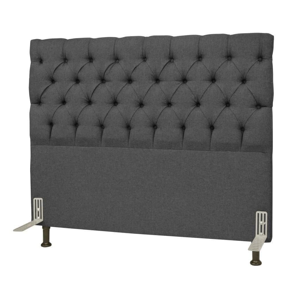 Cabeceira Cama Box Casal King 195cm Cristal Cinza