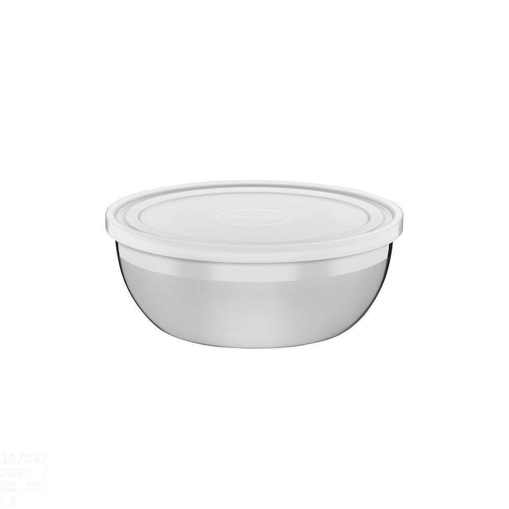 Pote Tramontina Freezinox Redondo Em Aço Inox Com Tampa Plástica 18 Cm 1,6 L Tramontina